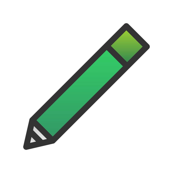 Bleistift gefüllt Gradient Vector Icon Desig - Vektor, Bild
