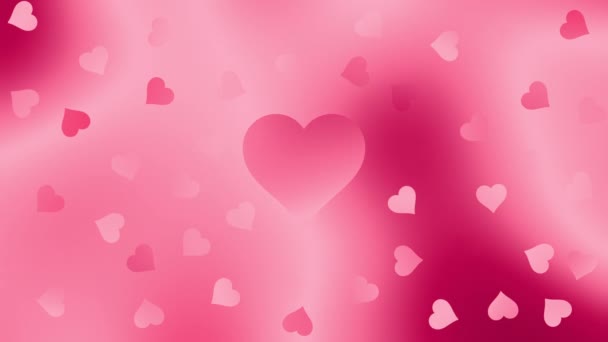Gradient color Valentine's heart love pink. Very nice and heartwarming background for your Valentine's cards and videos. - Footage, Video