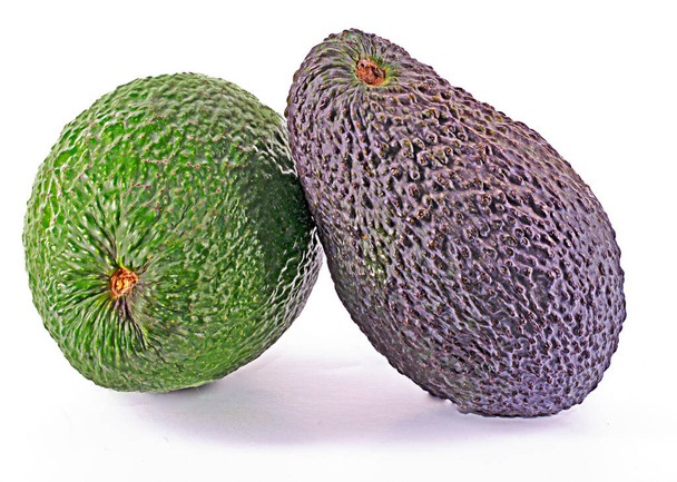 Two avocado isolated on white background - Photo, Image