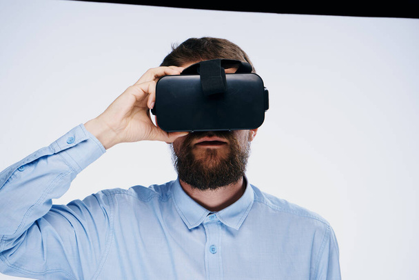 man manager technology glasses virtual reality entertainment - Fotoğraf, Görsel