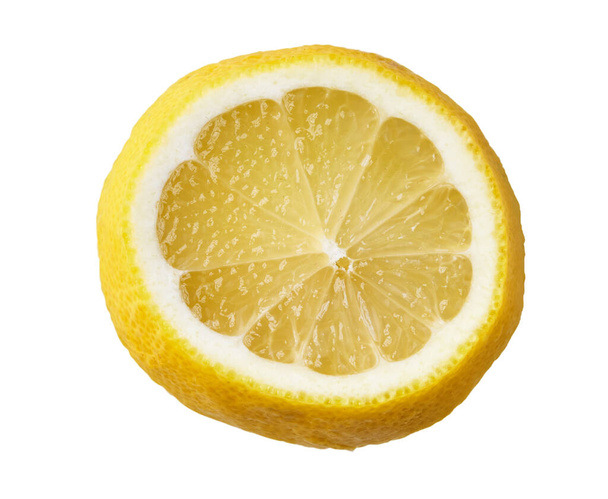  Slice of lemon isolated on a white background - Foto, immagini