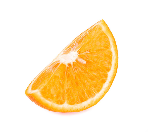 slice of orange isolated on white background - Фото, изображение