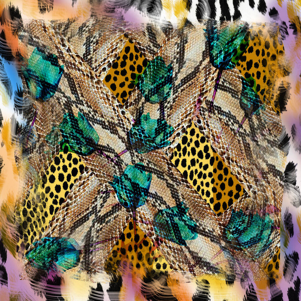 Animal print, leopard texture background - Photo, Image