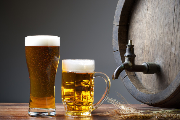 Beer with barrel - Foto, Imagem