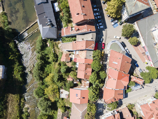 Amazing Aerial view of center of town of Troyan, Lovech region, Bulgaria - Photo, image