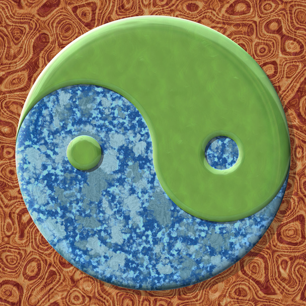 Yin-yang symbol with seamless generated texture background - Photo, Image