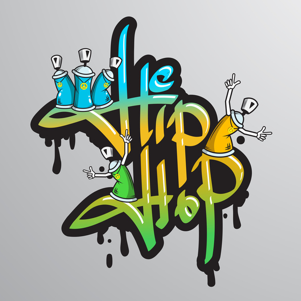 graffiti word-tekens afdrukken - Vector, afbeelding