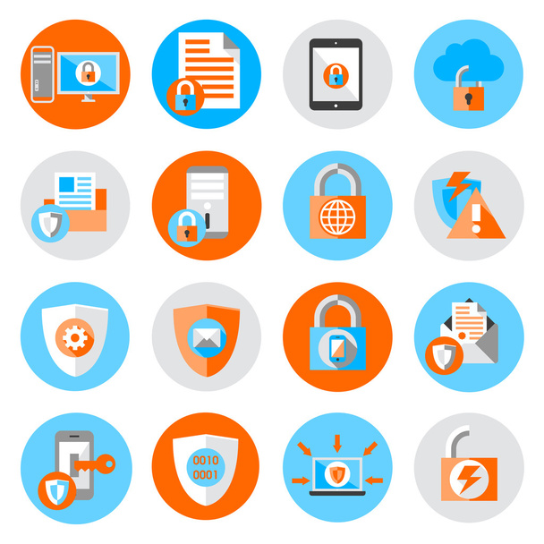 Protezione dei dati Icone di sicurezza
 - Vettoriali, immagini