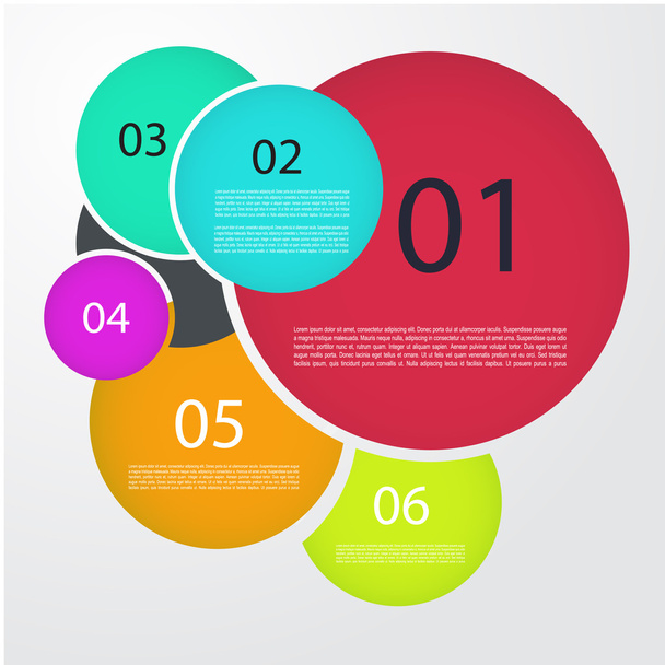 Infographic design with circles for business - Vettoriali, immagini