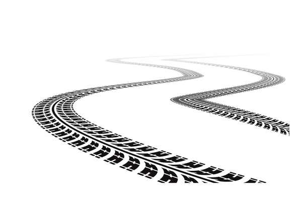 Tire tracks - Vector, Image