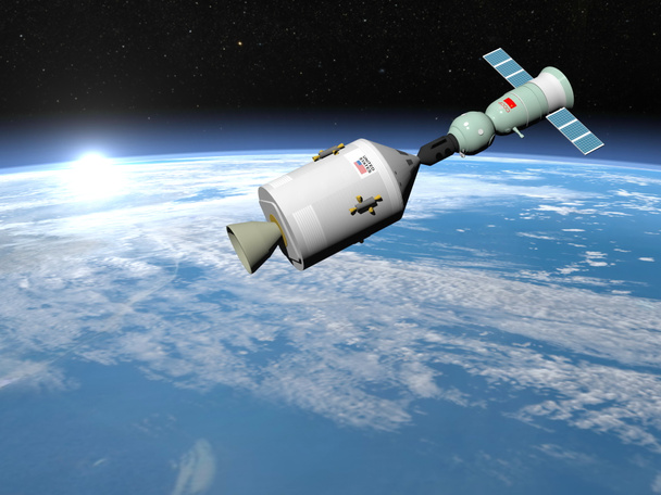 Proyecto de prueba Apollo-Soyuz - 3D render
 - Foto, Imagen
