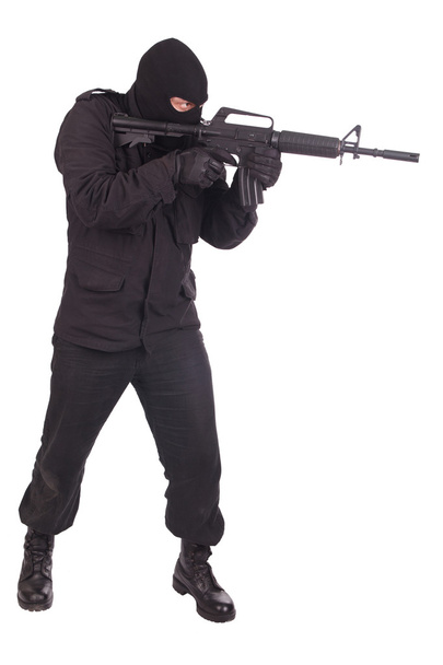 mercenary with m16 rifle - Φωτογραφία, εικόνα