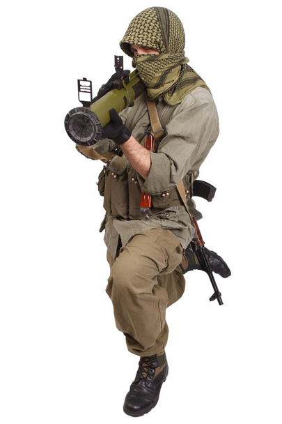 Mercenary with anti-tank rocket launcher - RPG - Foto, afbeelding
