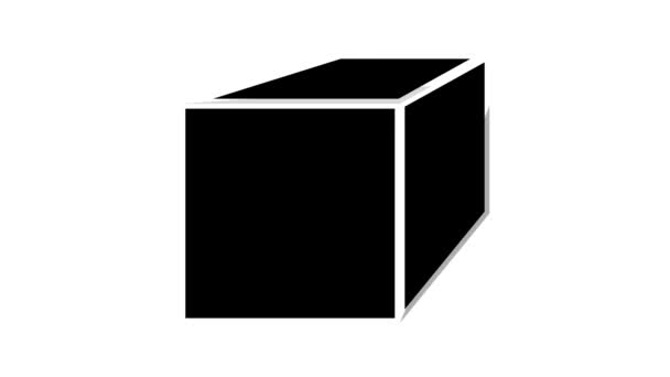 barra quadrata metallo profilo colore icona animazione - Filmati, video