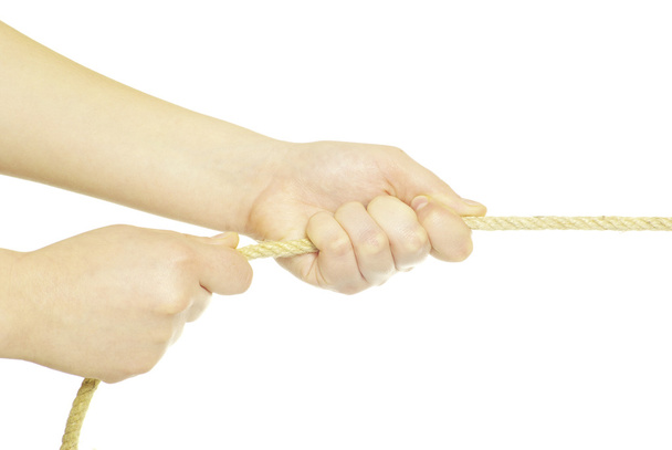 Hands and rope - Фото, изображение