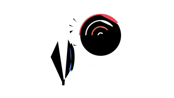 archery sport color icon animation - Πλάνα, βίντεο