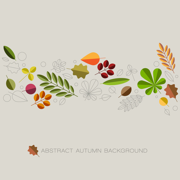 Autumn abstract floral background with place for your text - Vector, Image