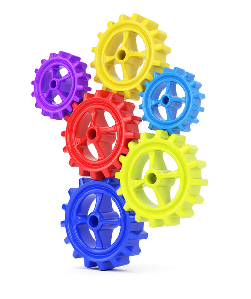 Colorful cogwheels - Photo, Image