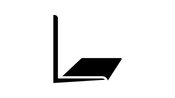 szög fém profil vonal ikon animáció - Felvétel, videó