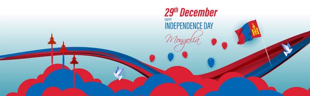 Vector illustratie van gelukkige Mongolië onafhankelijkheid dag - Vector, afbeelding