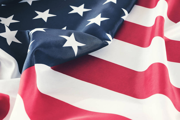 Background, flag United States of America. Banner of America in retro style - Fotoğraf, Görsel