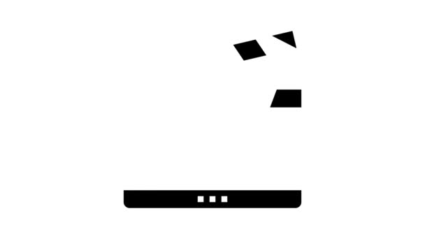 clapperboard nummering tool glyph pictogram animatie - Video