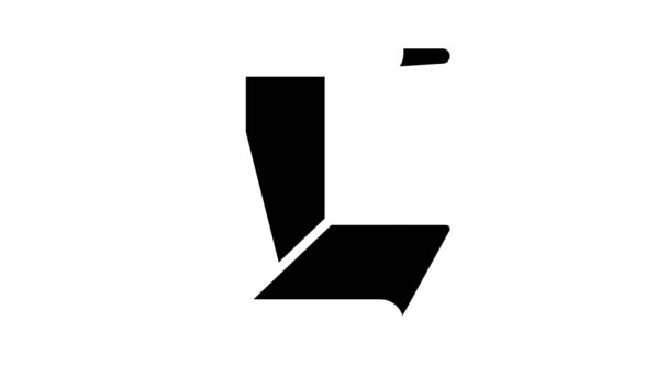csatorna fém profil glyph ikon animáció - Felvétel, videó