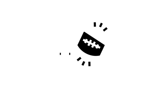 rugby extrême sport jeu glyphe icône animation - Séquence, vidéo