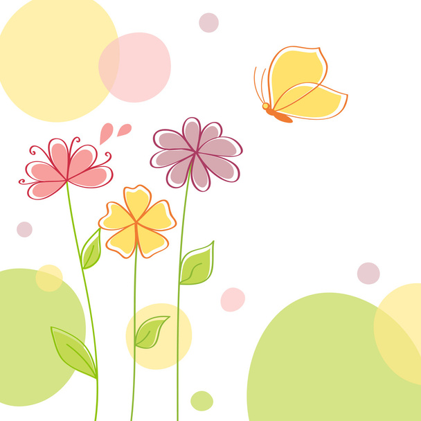 Floral background. Vector illustration. - Vektori, kuva