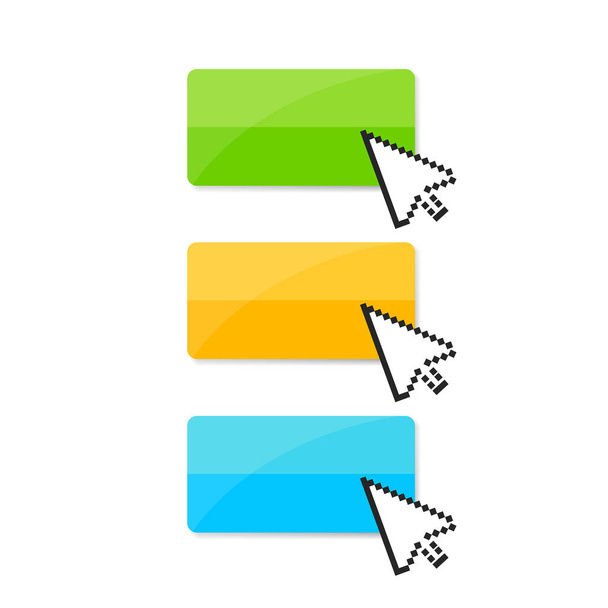 Click here web button - Vector, Image