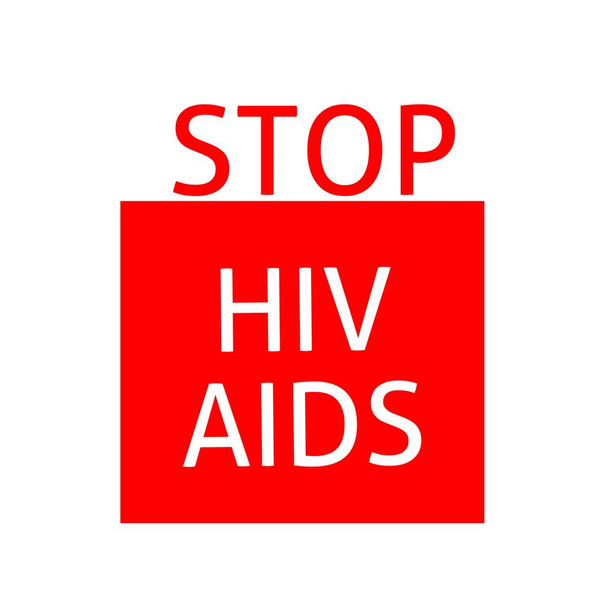 World Help Day. Red heart December 1st. AIDS awareness. HIV disease. Banner with the words Stop AIDS. The heart that dictates - Vecteur, image