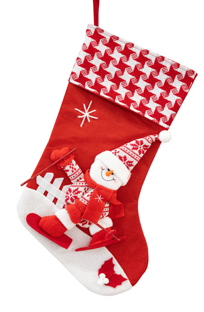 Santa Claus sock isolated on white background  - Photo, Image