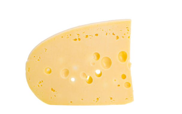 grande pedaço de queijo isolado no fundo branco  - Foto, Imagem