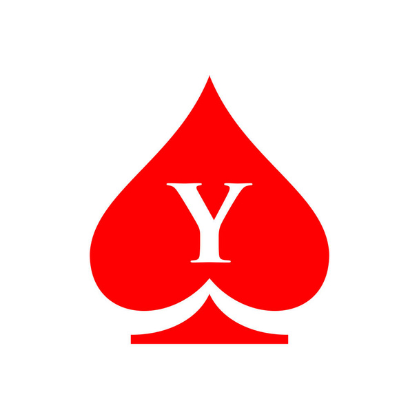 Písmeno Y Casino Logo. Poker Casino Vegas Logo šablony na písmeno Y. Poker Club Sign - Vektor, obrázek