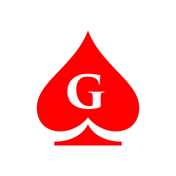 Letter G Casino Logo. Poker Casino Vegas Logo Template On Letter G. Poker Club Sign - Vector, Image