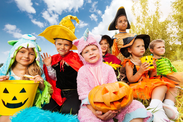 Halloween kids in beautiful costumes - Foto, Imagem