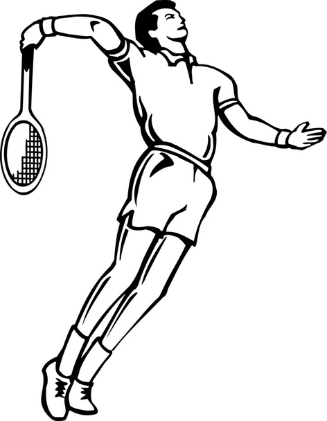 Teniszező - Vektor, kép