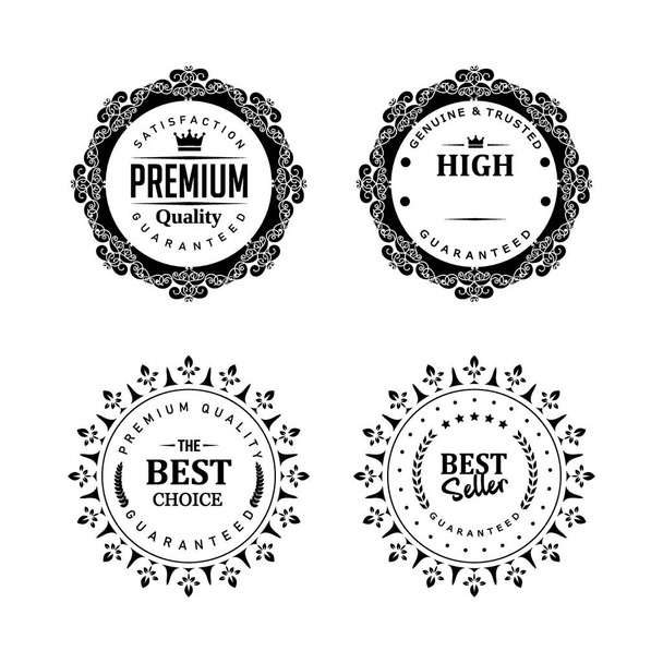 set of retro premium vintage badge logo design vector template - Vektor, obrázek