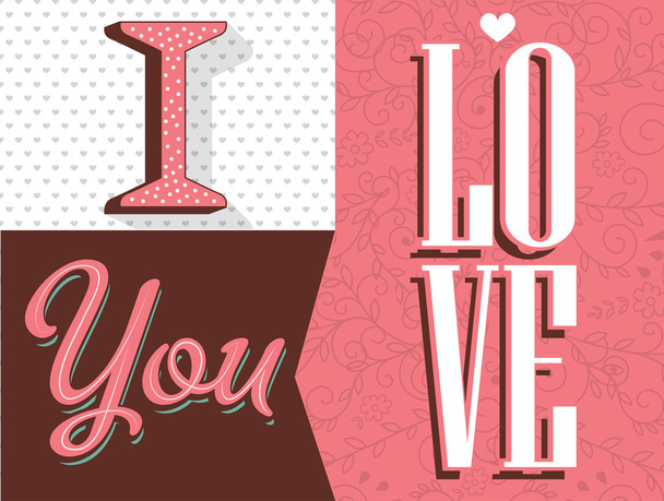 Valentin-nap tipográfiai háttér - Vektor, kép