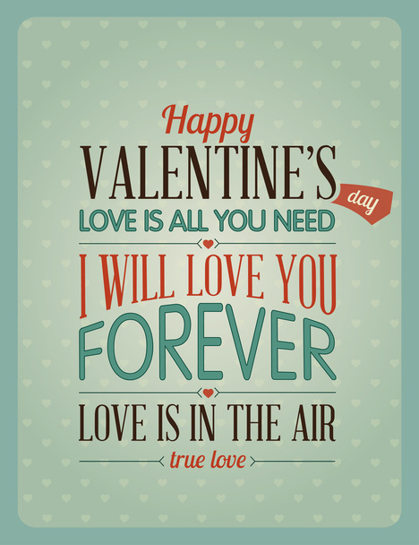 Текст ко Дню Святого Валентина
 - Вектор,изображение