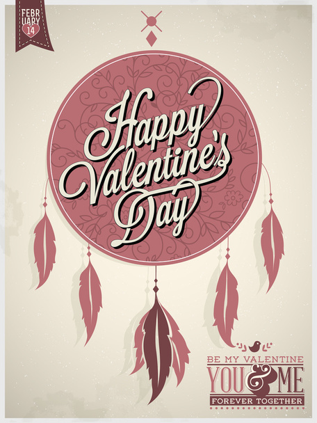 Feliz día de San Valentín Letras de mano
 - Vector, imagen