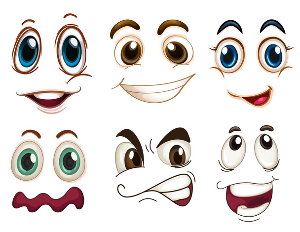 Различные выражения лица
 - Вектор,изображение