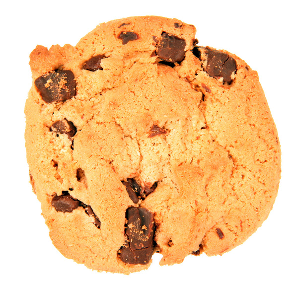 geïsoleerde chocolate chip cookie - Foto, afbeelding