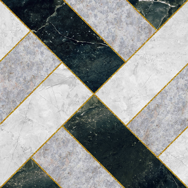 marble background with parquet flooring in black and gray tones - Photo, Image