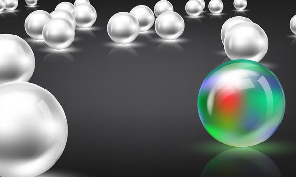 Glowing spheres - Vector, Image