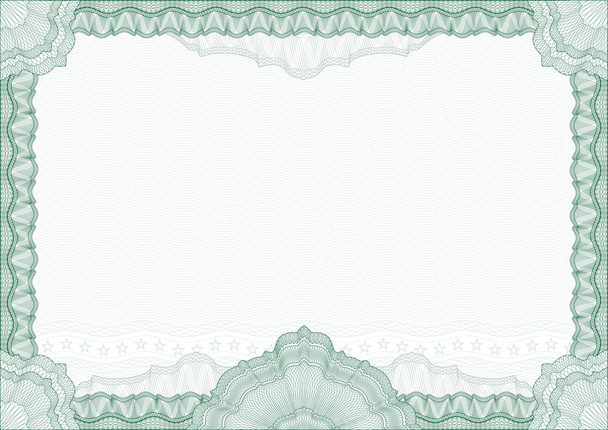 Classic guilloche border for diploma or certificate with protect - ベクター画像