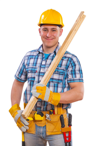 Man with carpentry tools - Фото, зображення