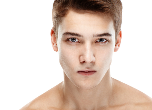 Young handsome man face - Foto, imagen