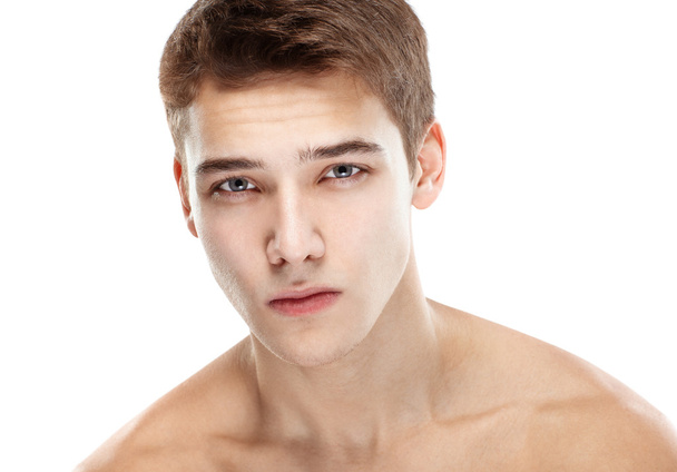 Young handsome man face - Foto, imagen