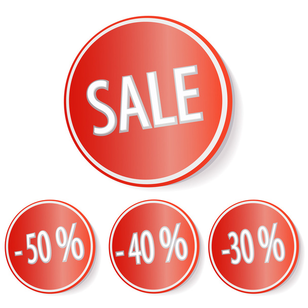 Set of discount stickers - Vector, Image